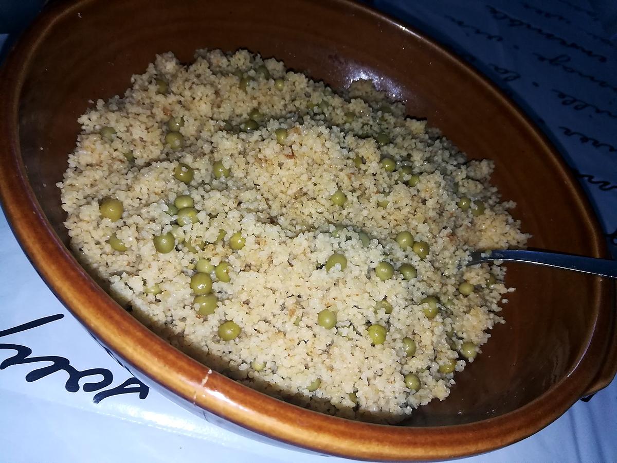 recette Mesfouf couscous au petits pois