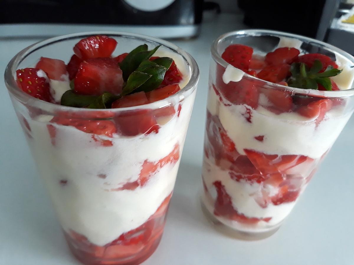 recette VERRINES FRAISE ET MASCARPONE