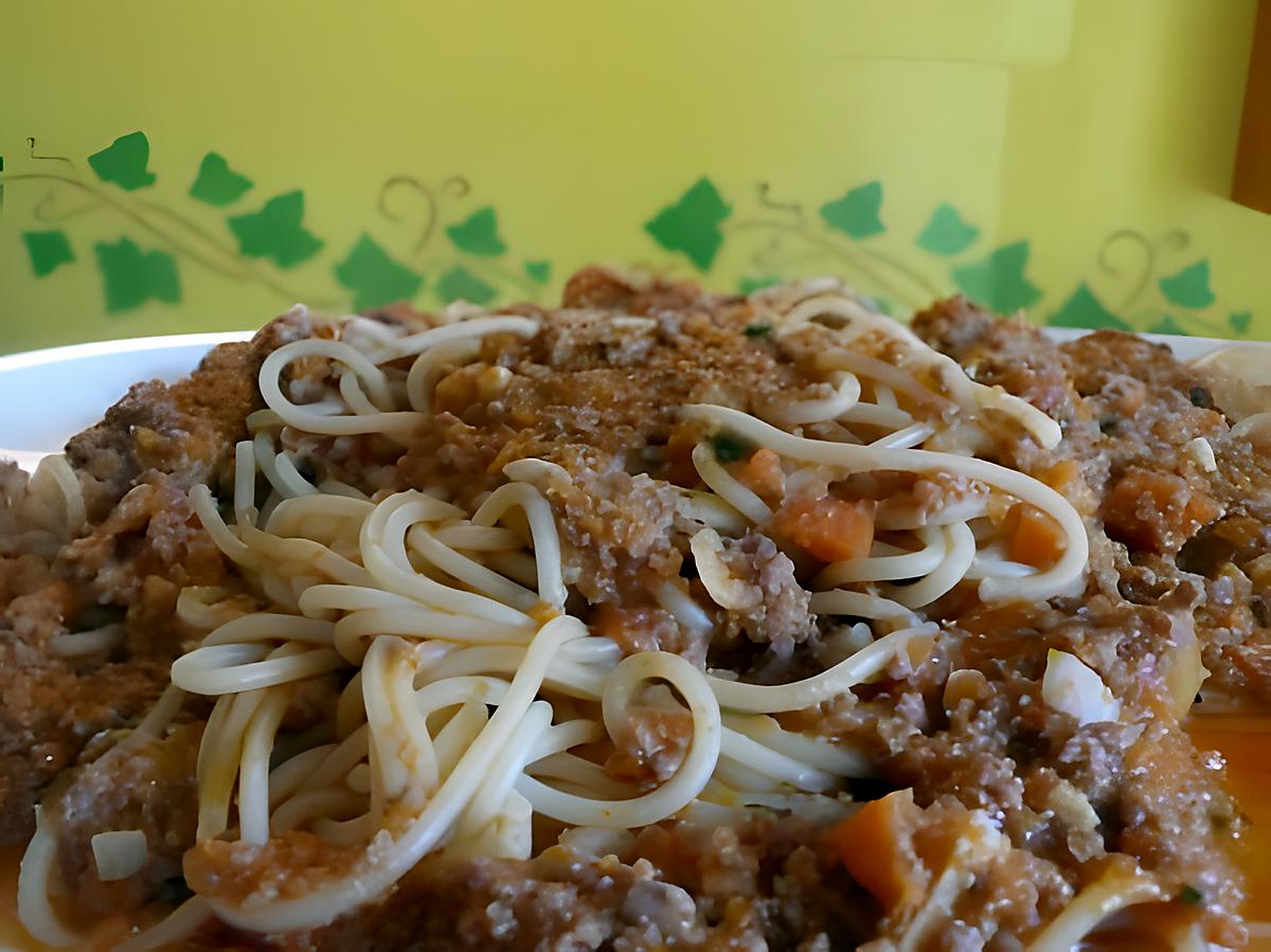 recette PATE A LA BOLOGNAISE