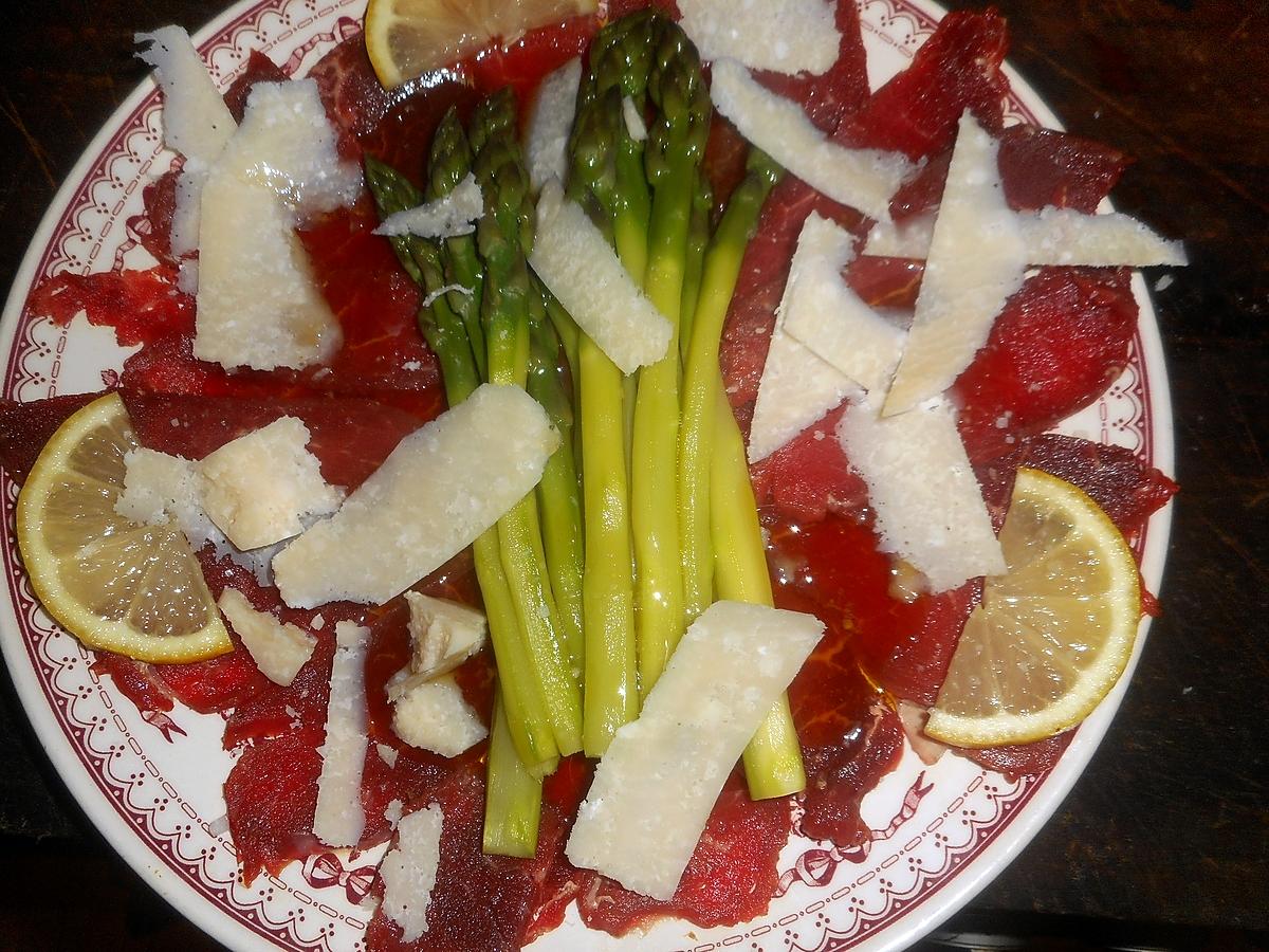 recette Carpaccio de boeuf aux asperges vertes