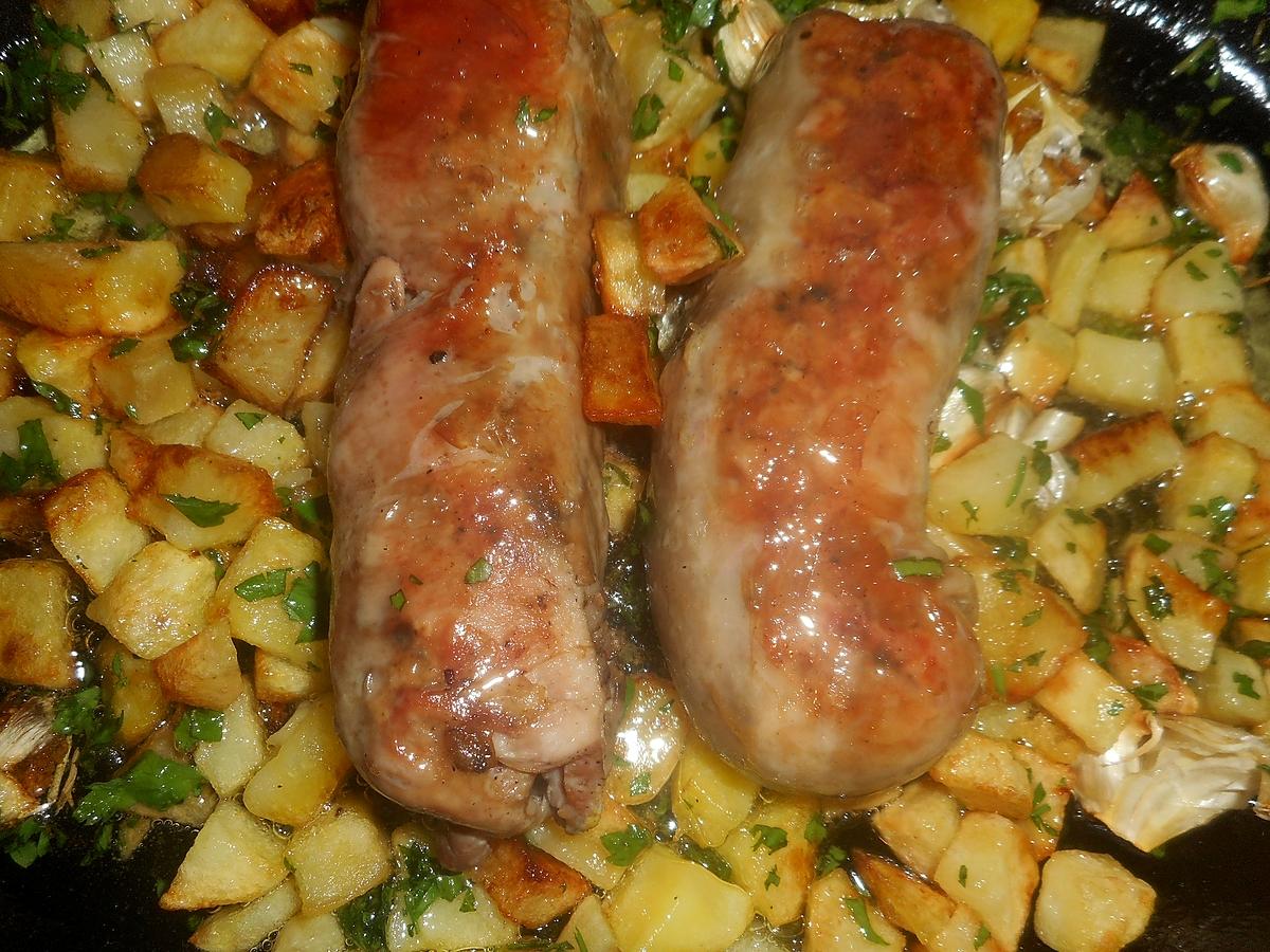 recette Andouillette de troyes au vinaigre et pommes sautées