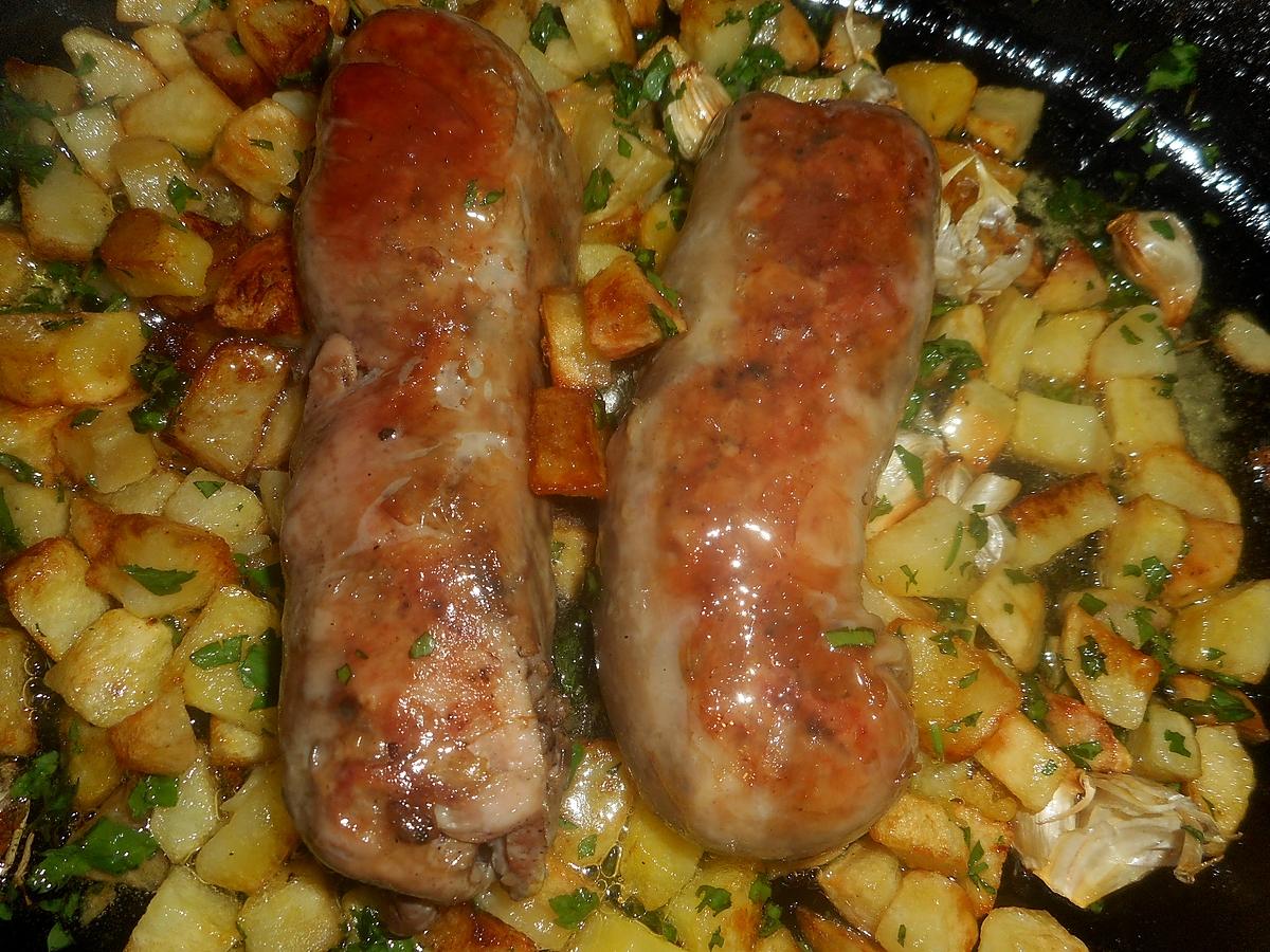 recette Andouillette de troyes au vinaigre et pommes sautées