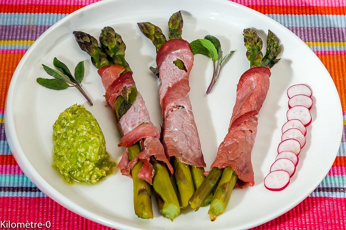 recette Asperges vertes rôties au bacon