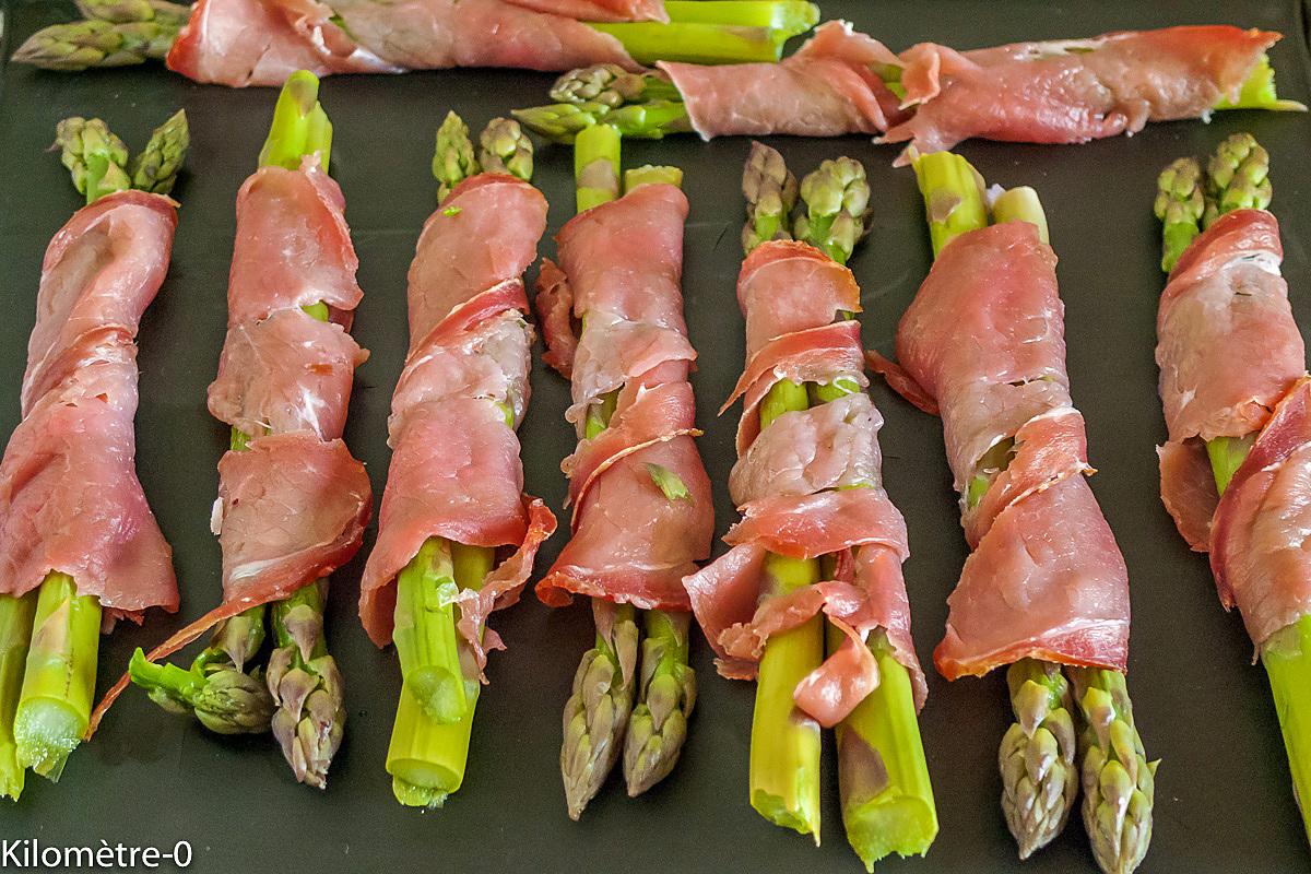 recette Asperges vertes rôties au bacon