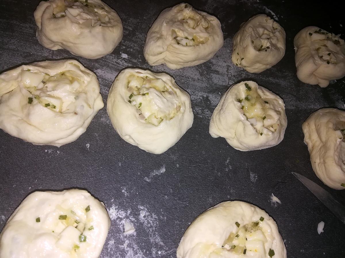 recette Petits pains roulés au fromage