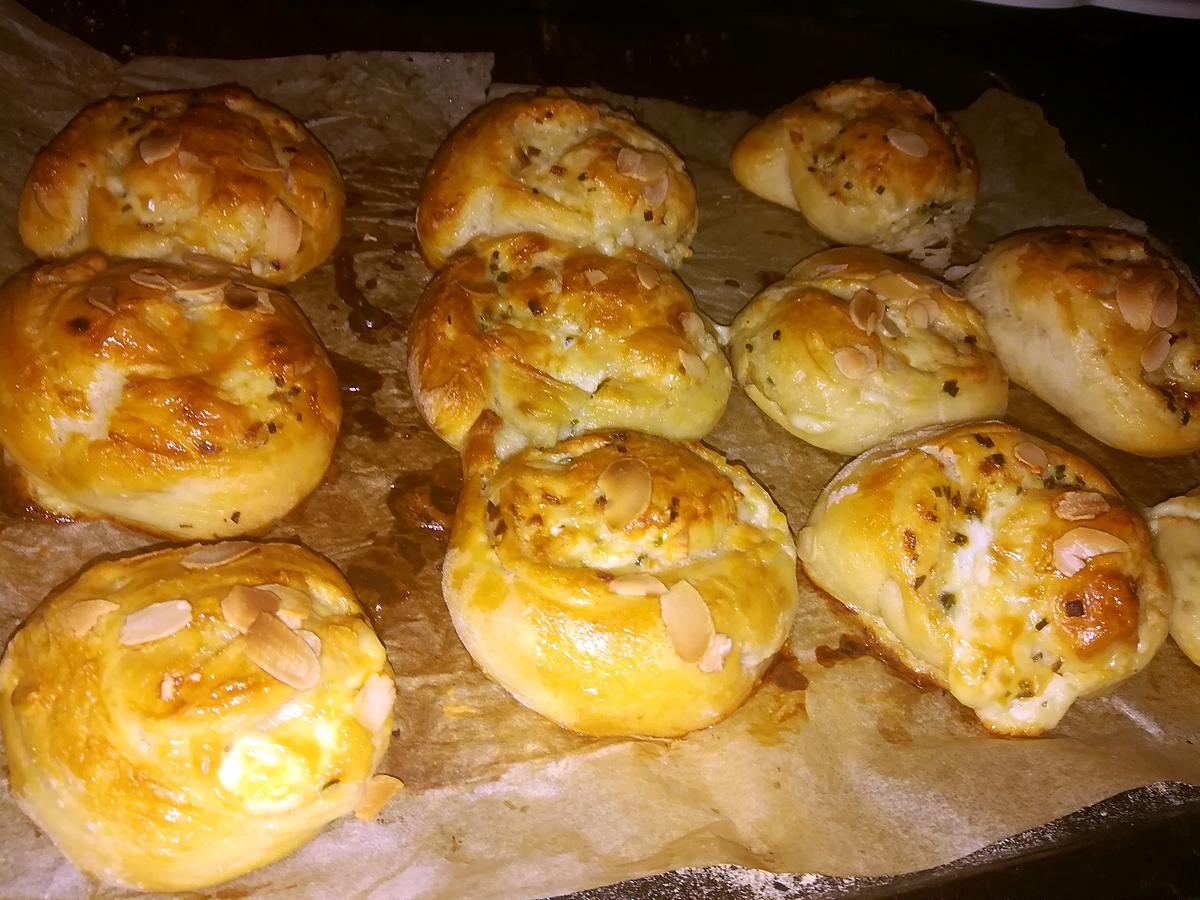 recette Petits pains roulés au fromage