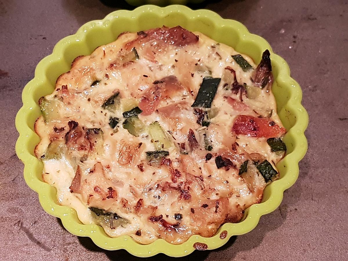 recette Flan poulet courgettes