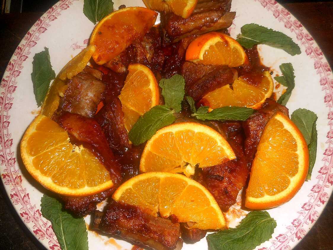 Travers de porc à l orange