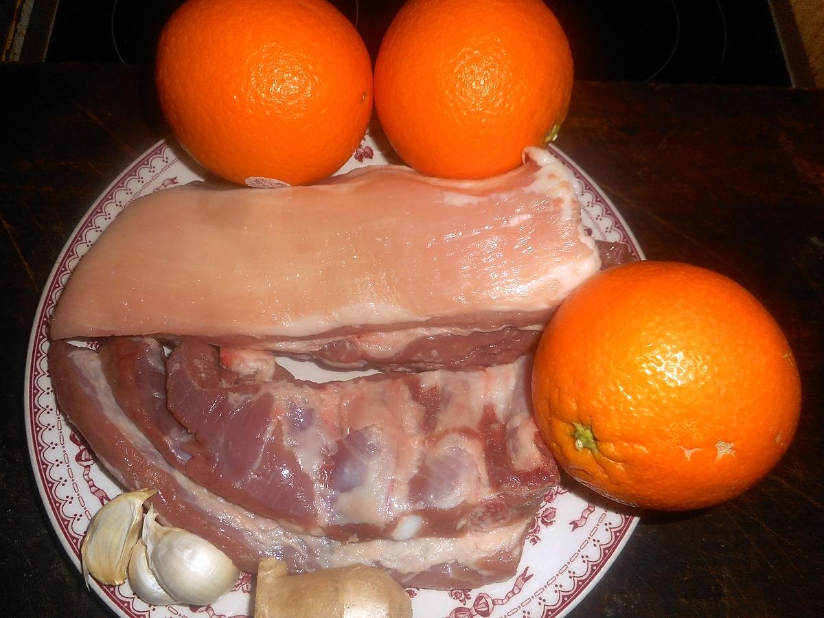 recette Travers de porc à l orange