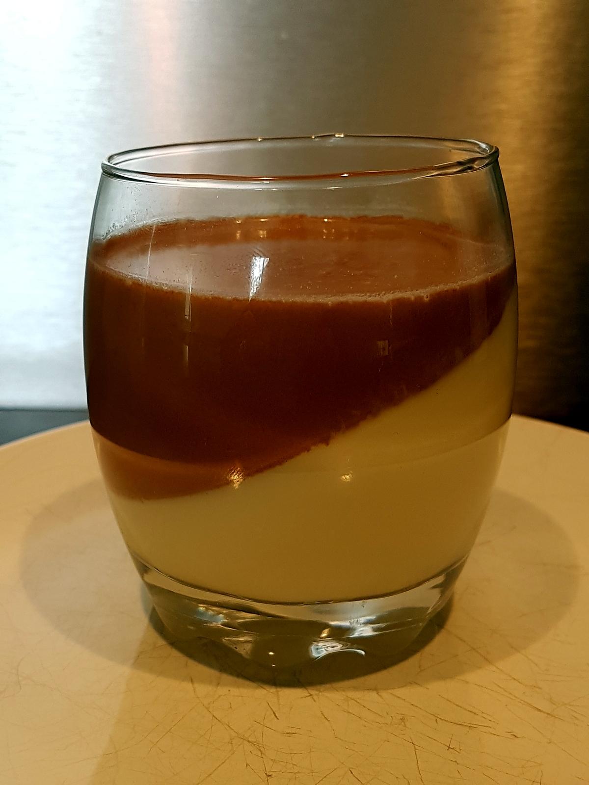 recette Panna cotta penchée vanille chocolat