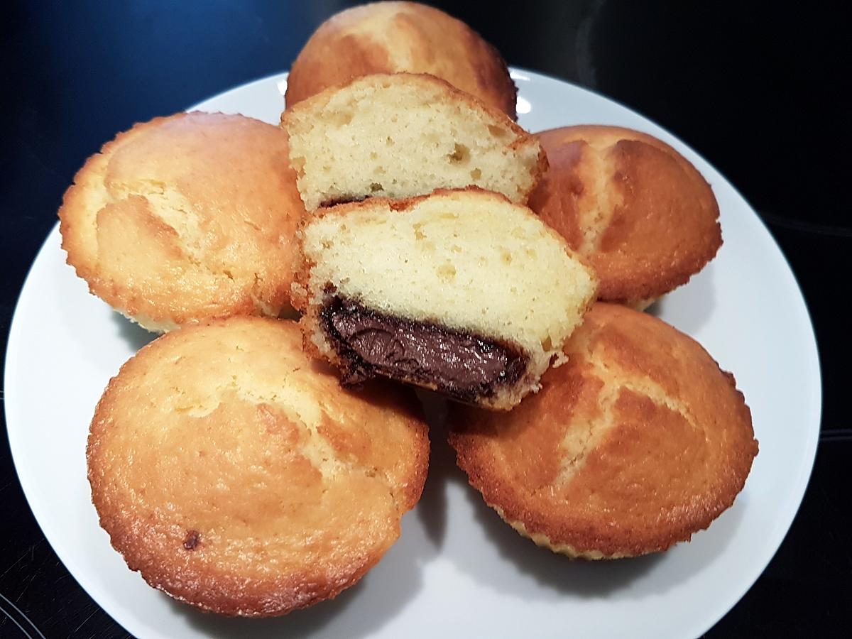 recette Muffins coeur nutella