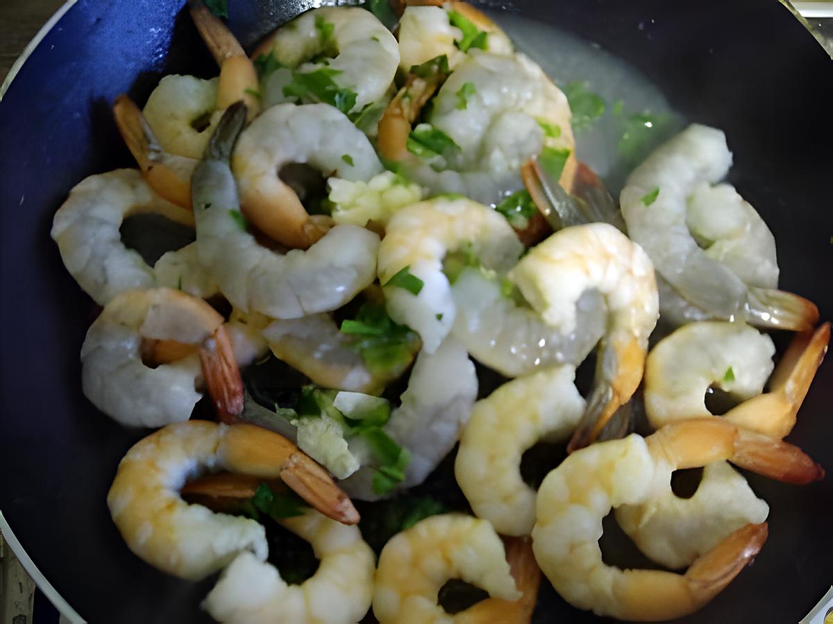 recette gambas sauter a l'ail et persil