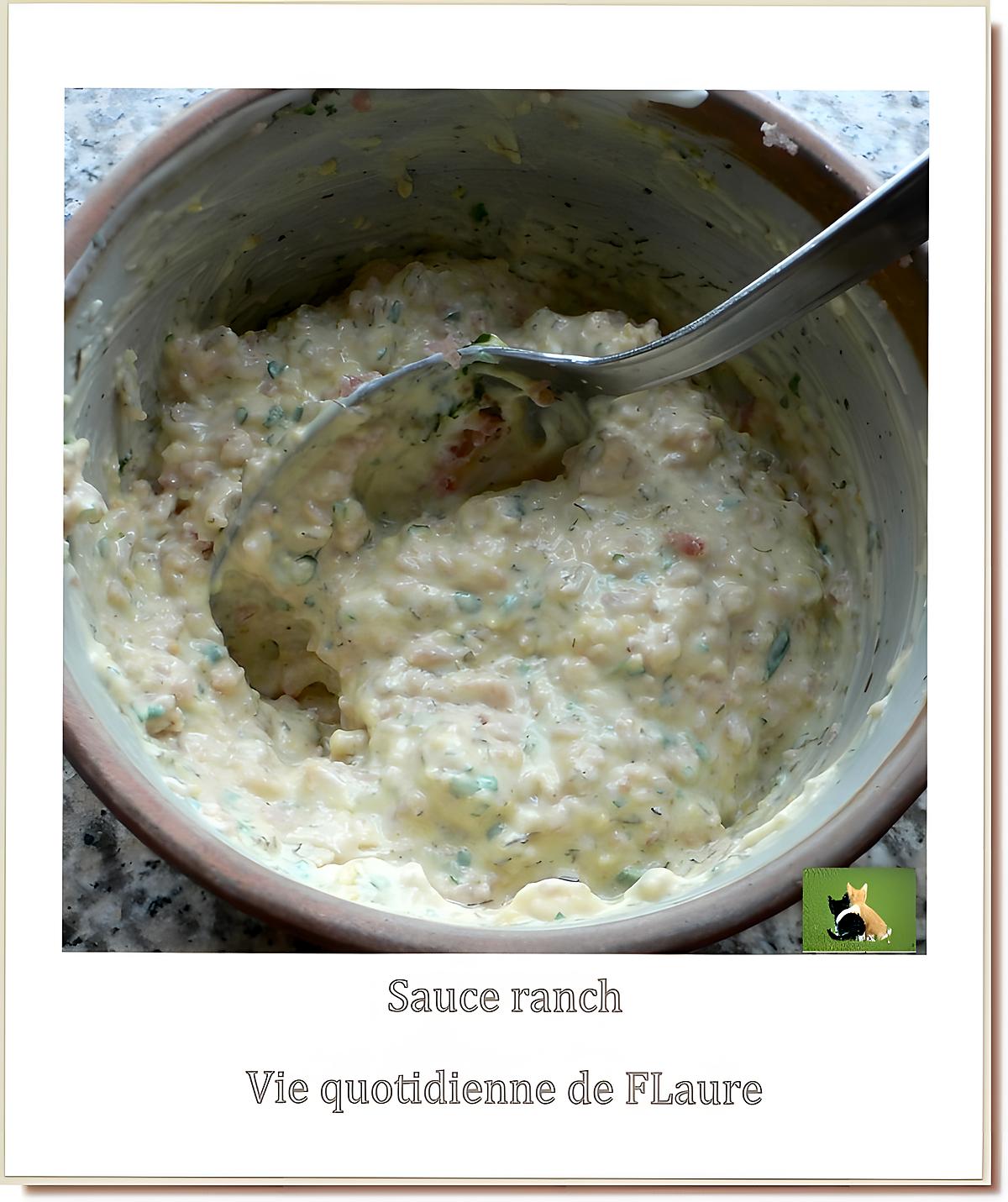 recette Sauce ranch pour accompagner une salade de pâtes