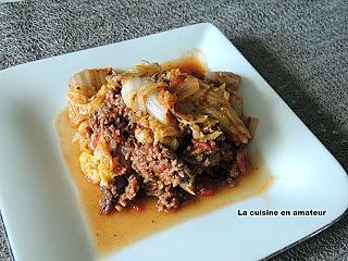 recette Chou chinois à la bolognaise