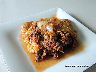 recette Chou chinois à la bolognaise