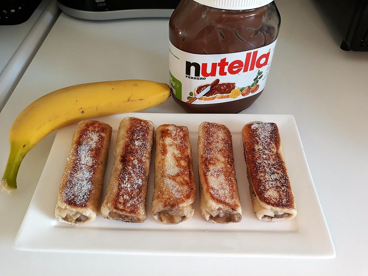 recette ROULE BANANE ET NUTELLA