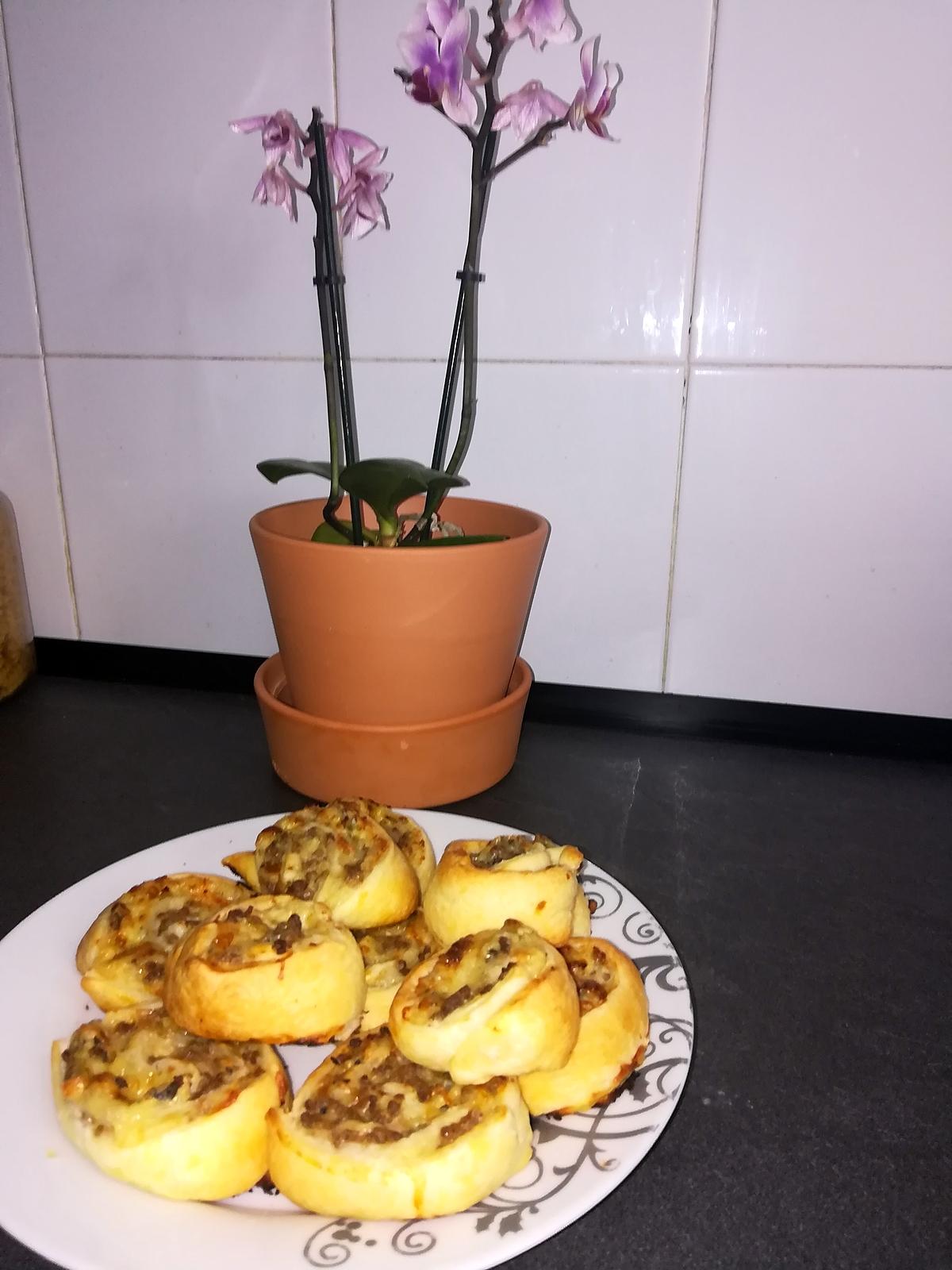 recette Feuilletés roulés façon burger