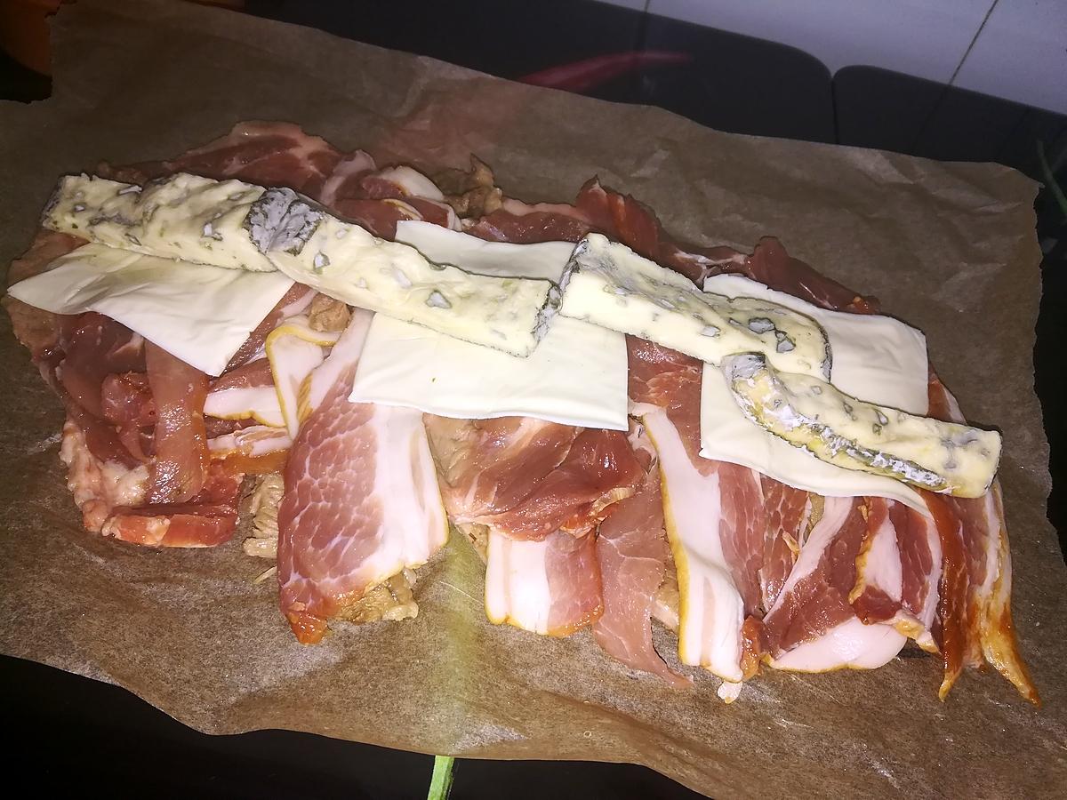 recette Rôtis roulé d'échine de porc façon Orloff