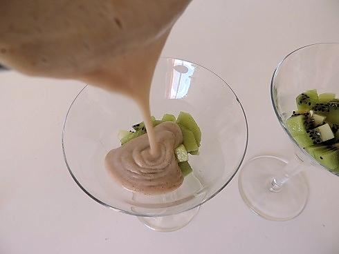 recette Crème dessert au fonio et kiwi, sans gluten et vegan
