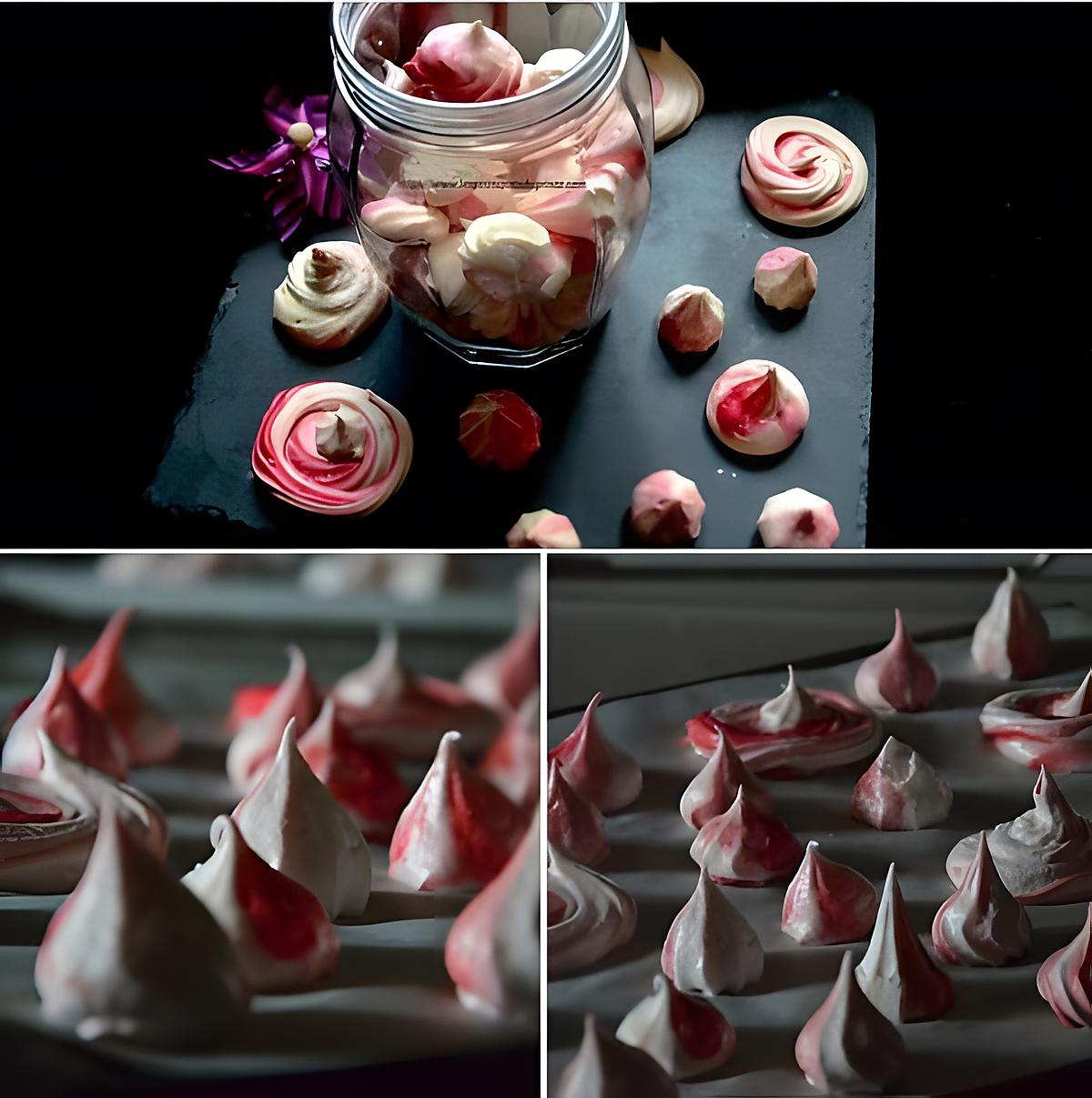 recette meringues bicolores