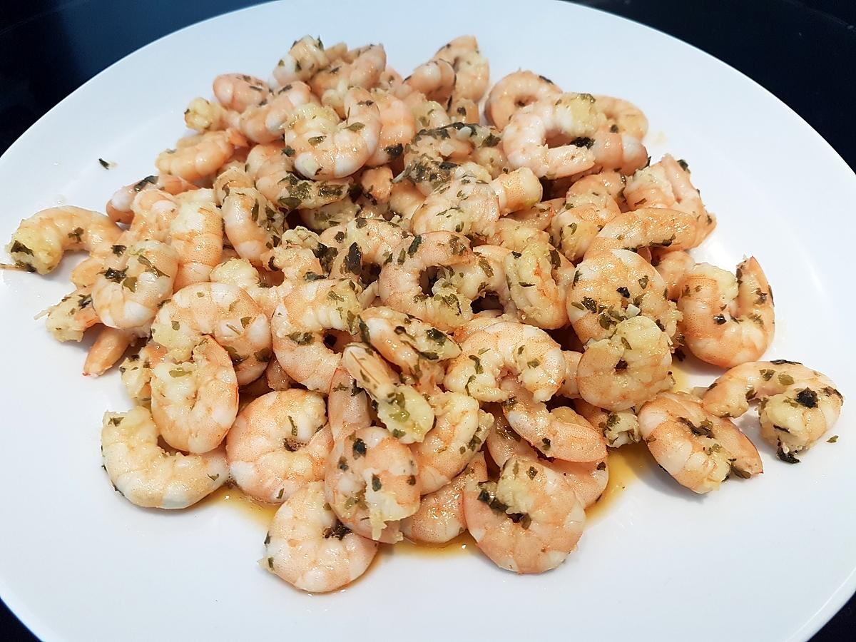 recette Crevettes marinées à l'ail