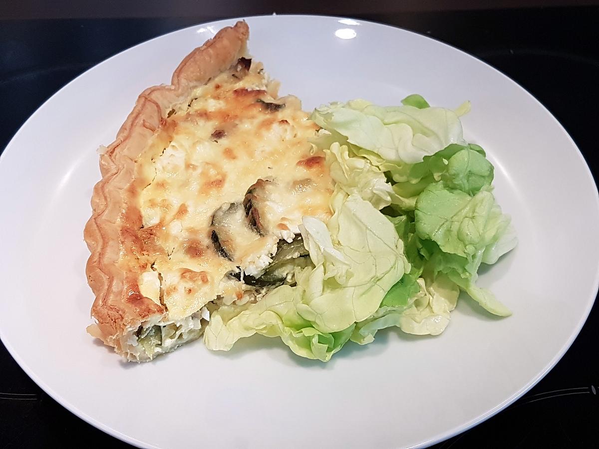 recette Quiche courgettes féta poulet