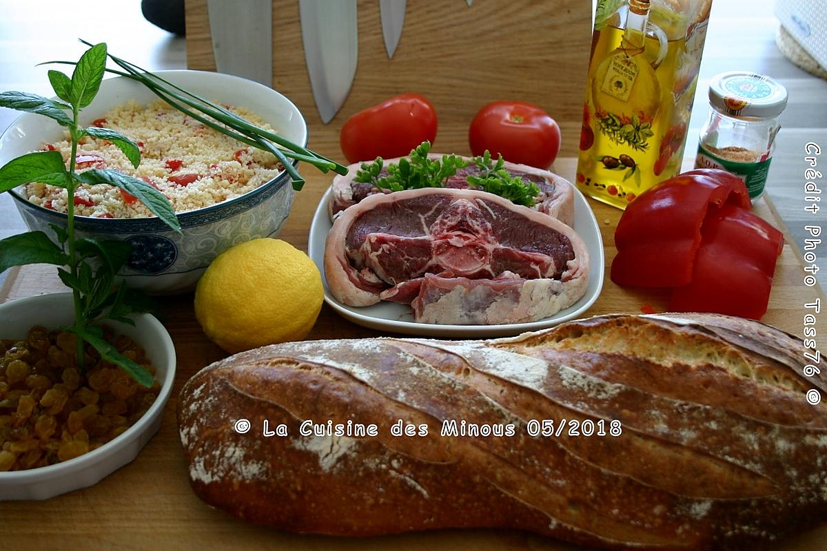 recette Côtes Filet d'agneau aux Champignons à la Plancha Taboulé Façon Liban