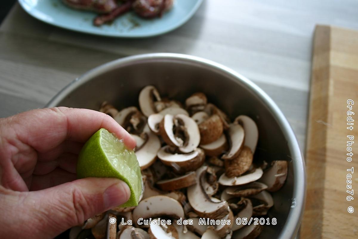 recette Côtes Filet d'agneau aux Champignons à la Plancha Taboulé Façon Liban