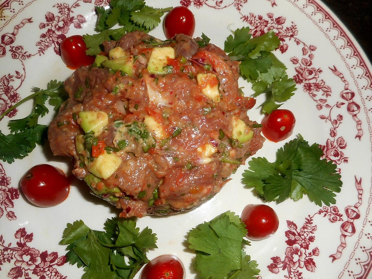 recette Tartare de boeuf au couteau a l avocat