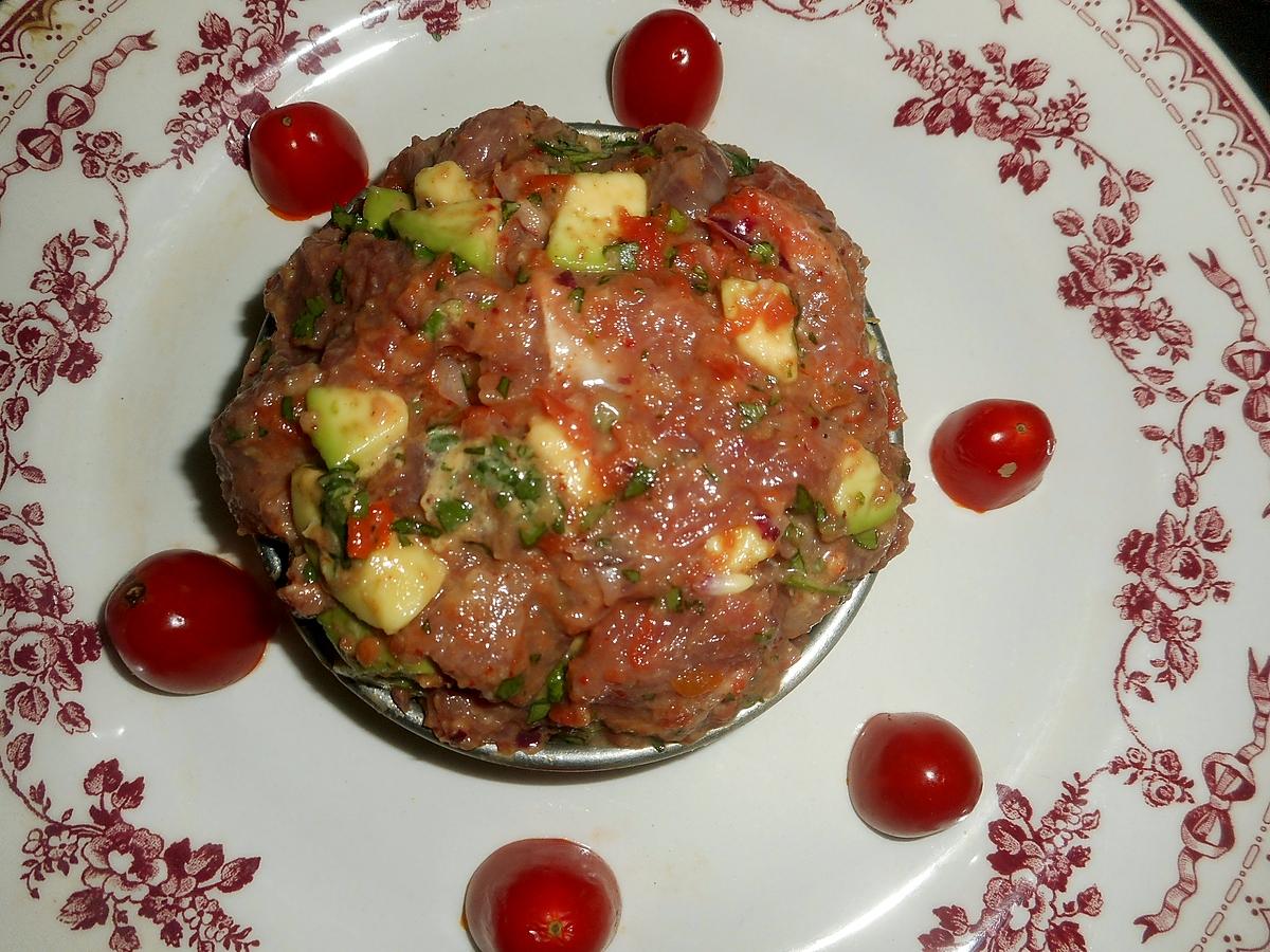 recette Tartare de boeuf au couteau a l avocat