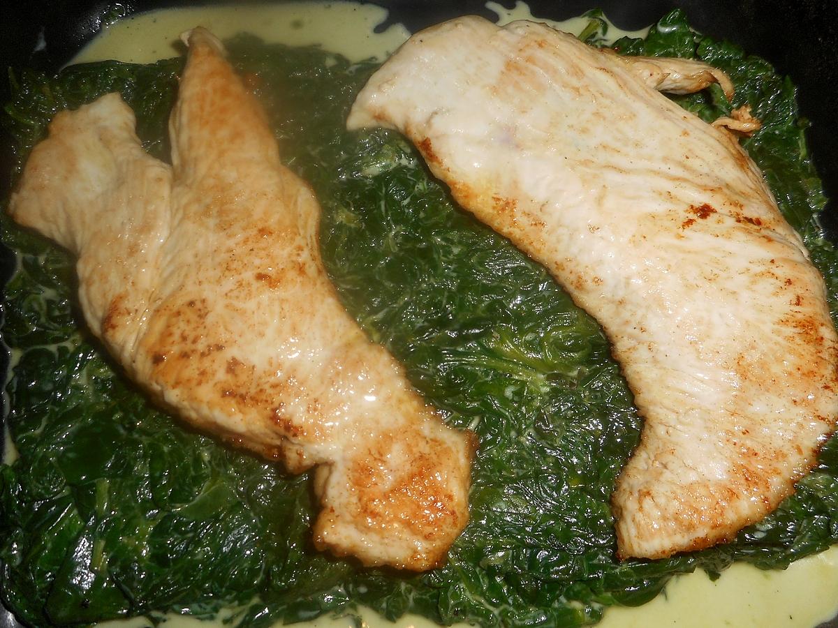 recette Escalope de dinde florentine