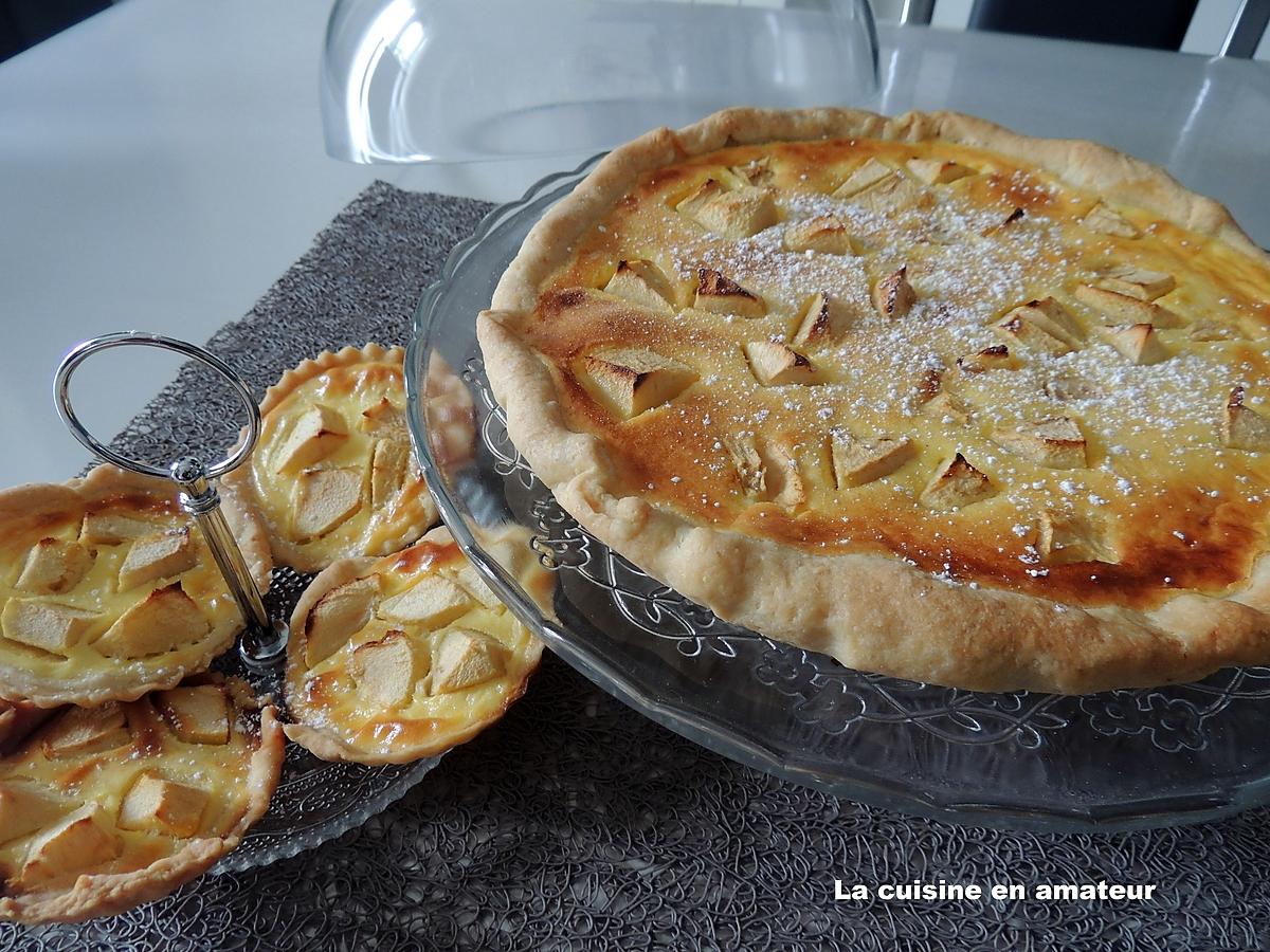 recette Tarte façon normande et pâte minute aux amandes