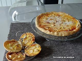 recette Tarte façon normande et pâte minute aux amandes