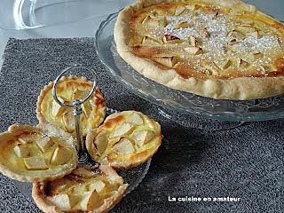 recette Tarte façon normande et pâte minute aux amandes