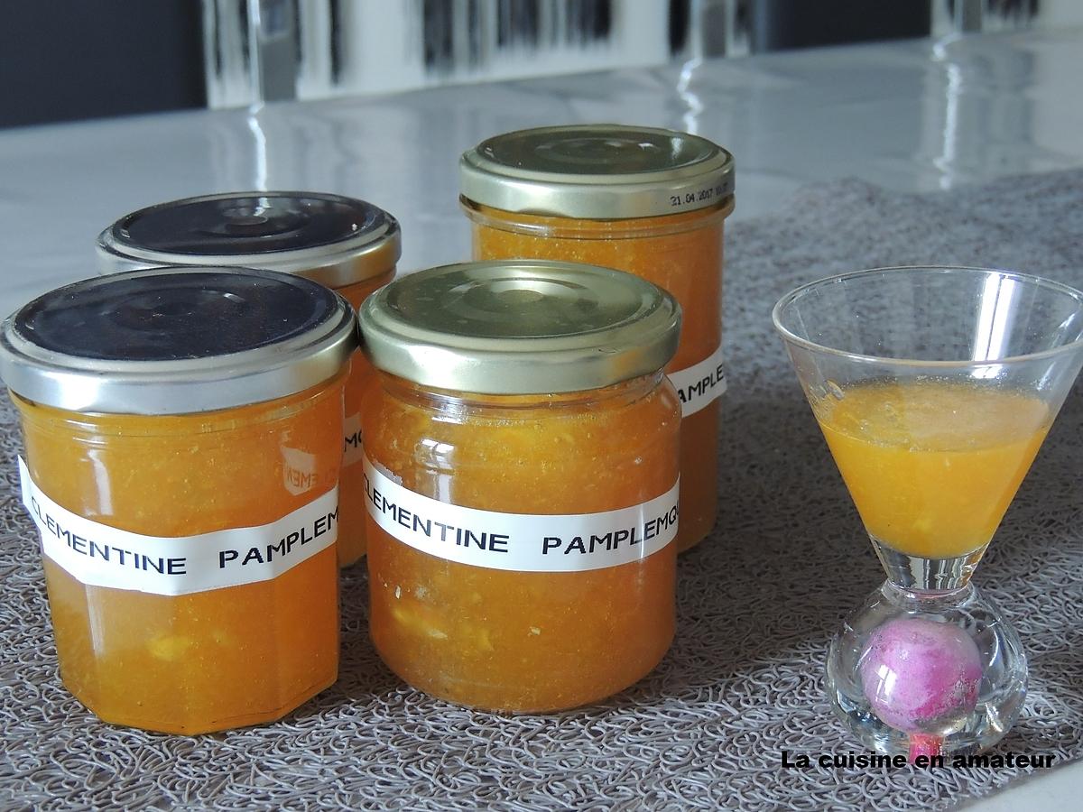 recette Confiture de pamplemousse et clémentines