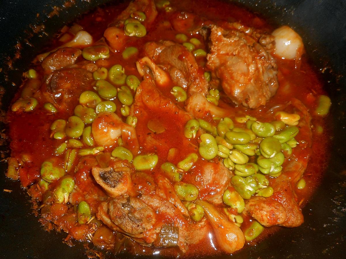 recette Sauté d épaule d agneau aux féves