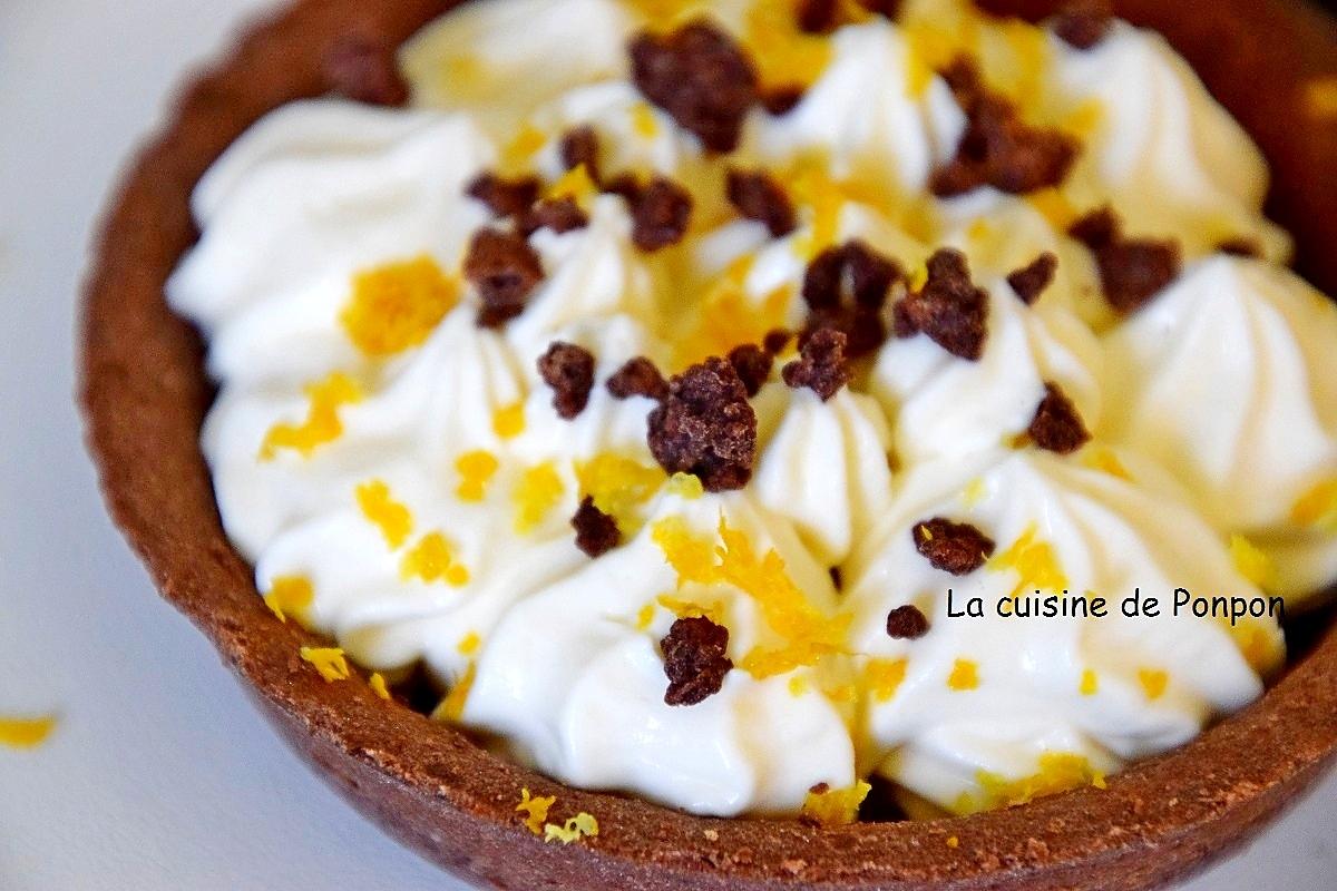 recette Tartelette garnie de crème citronnée sur confiture de lait