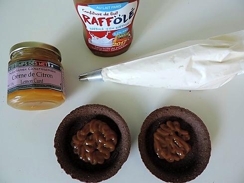 recette Tartelette garnie de crème citronnée sur confiture de lait