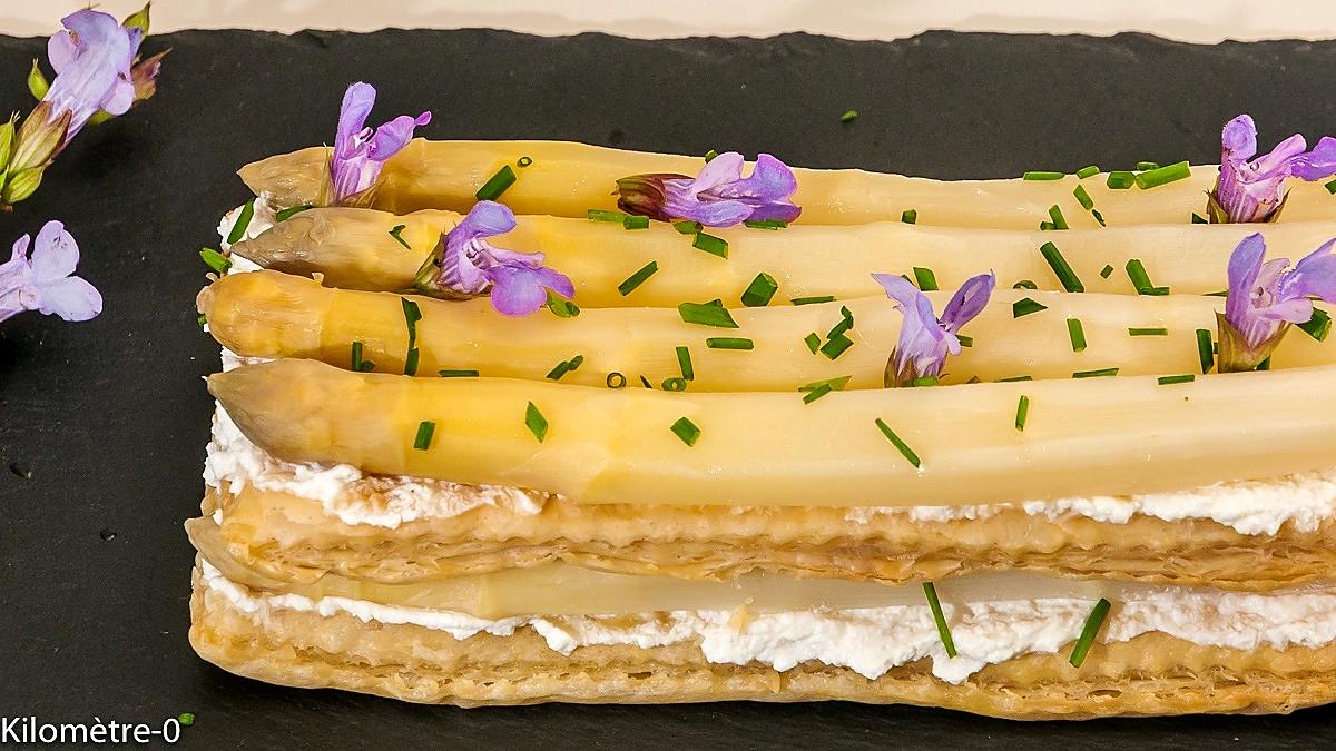 recette Feuilleté d'asperges blanches à la ricotta