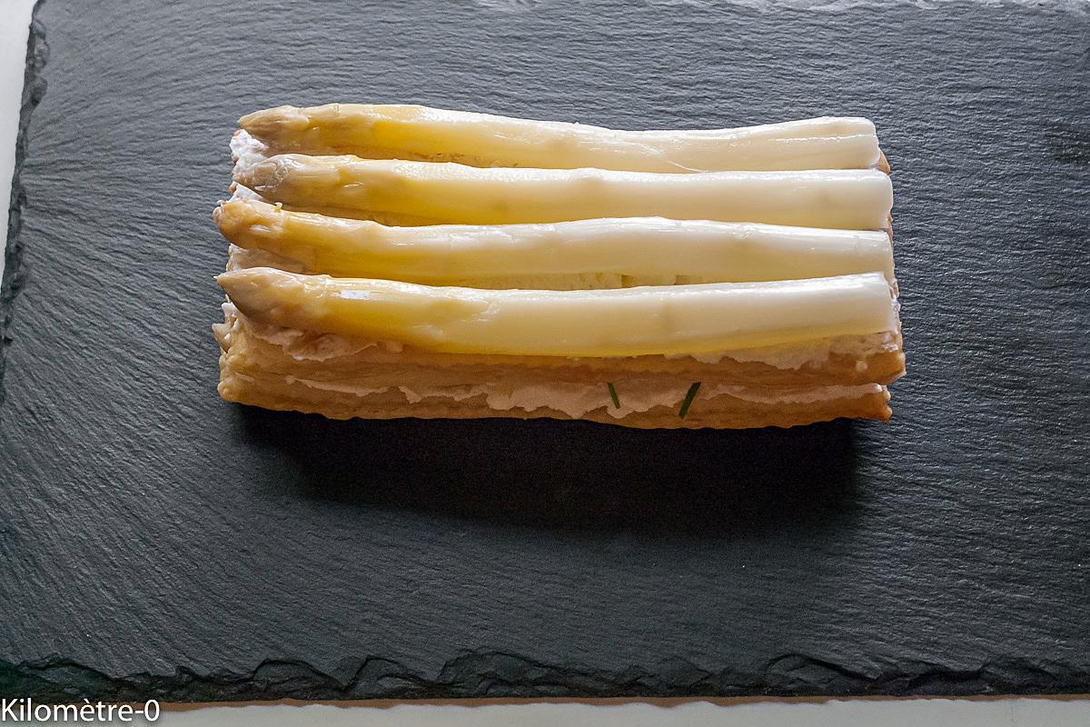 recette Feuilleté d'asperges blanches à la ricotta