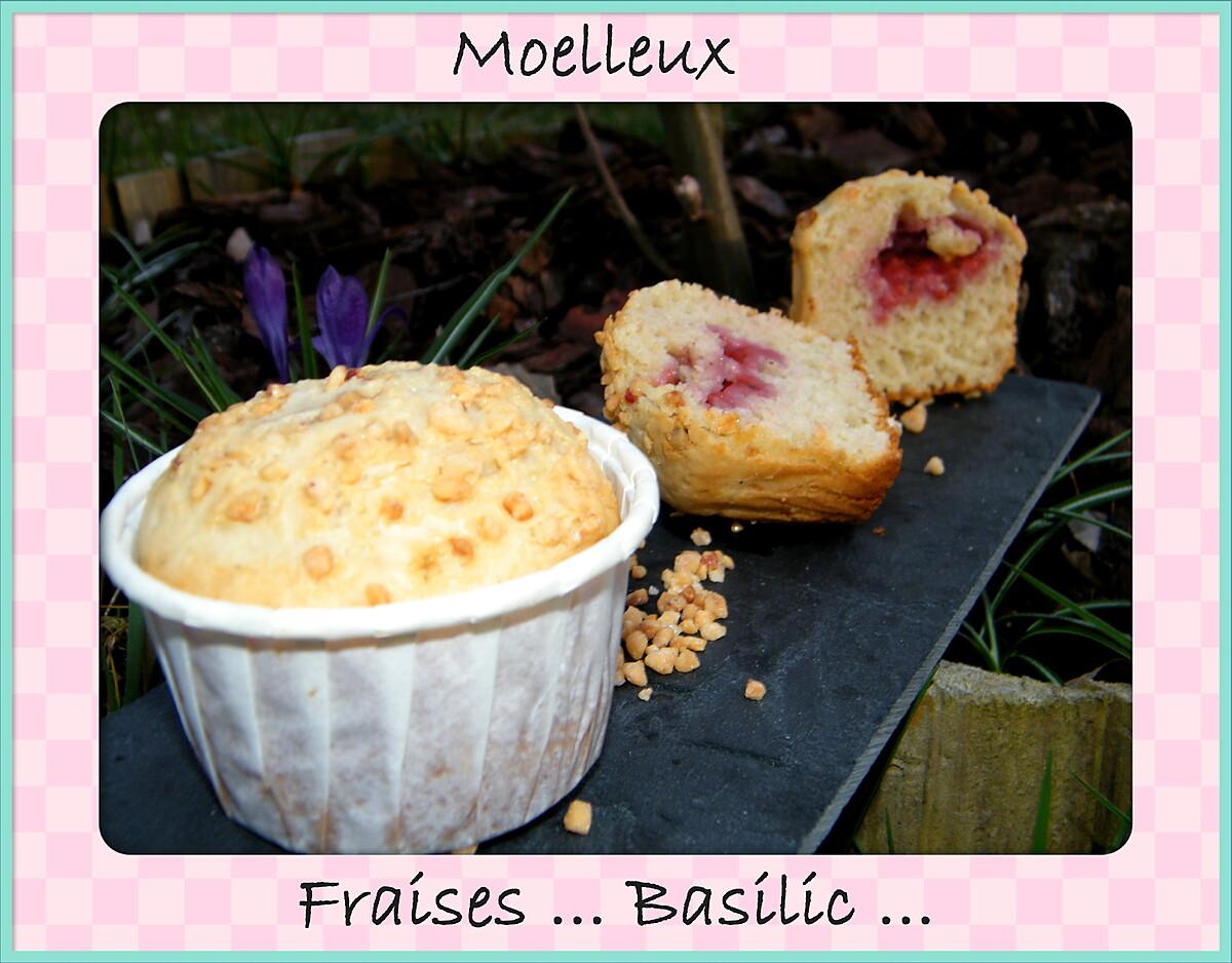 recette Moelleux à la fraise et au basilic