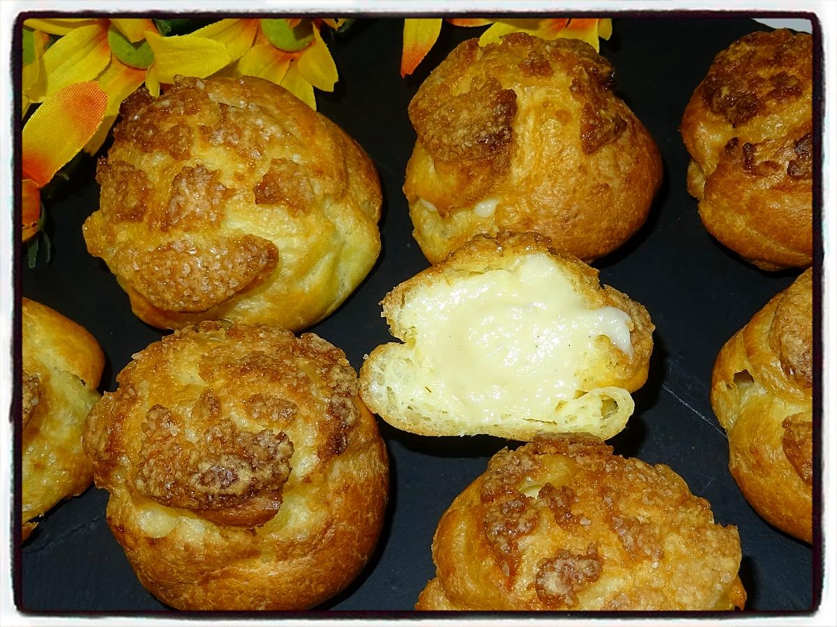 recette Choux craquelins à la crème