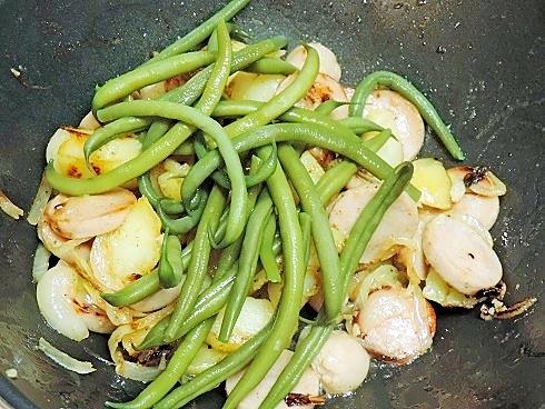 recette Poêlée de pommes de terre, haricots et boudin de Rethel