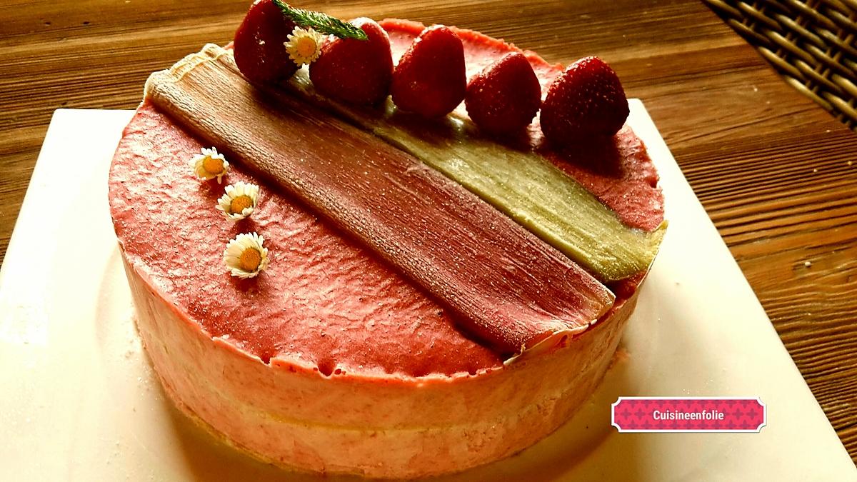 recette Bavarois fraise rhubarbe