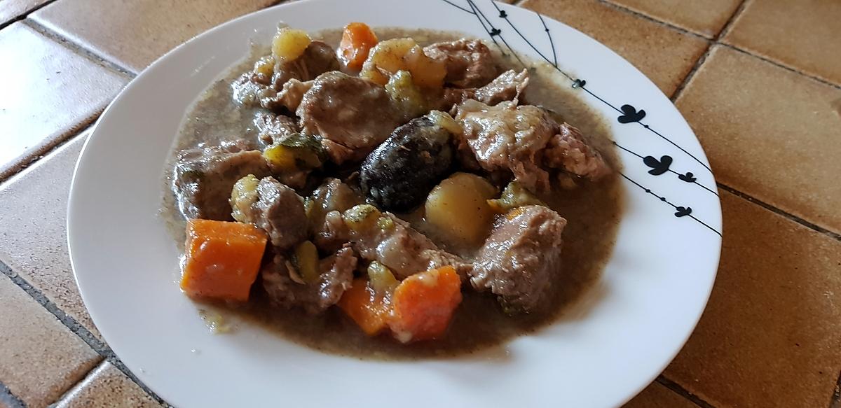 recette Tajine d'agneau aux légumes