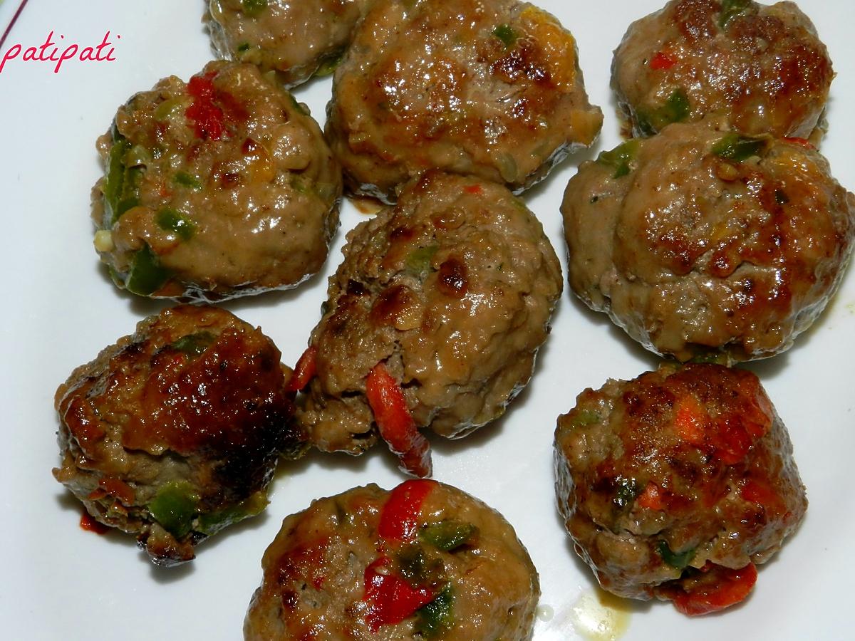 recette Boulettes farcies aux poivrons