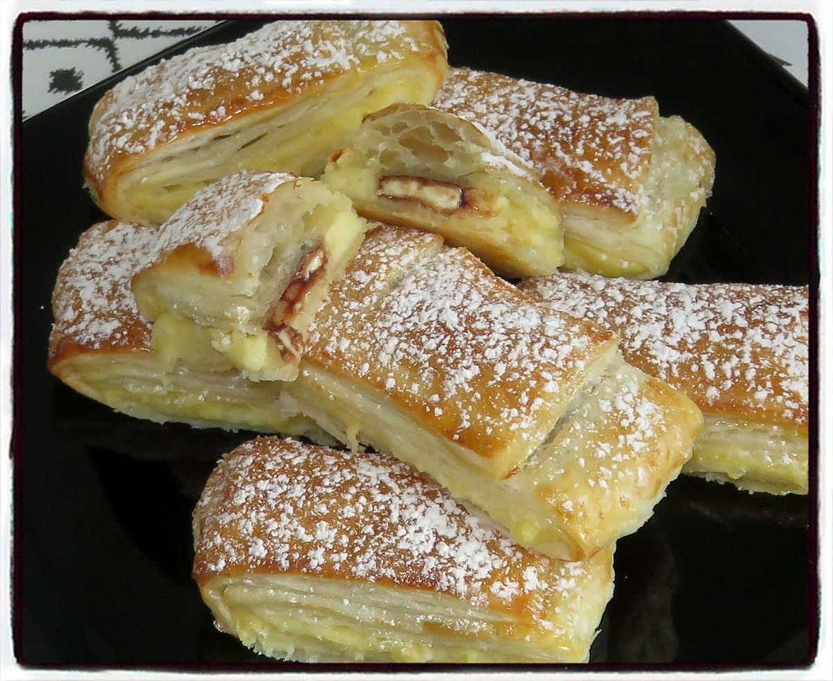 recette Feuilletés à la crème et au kinder