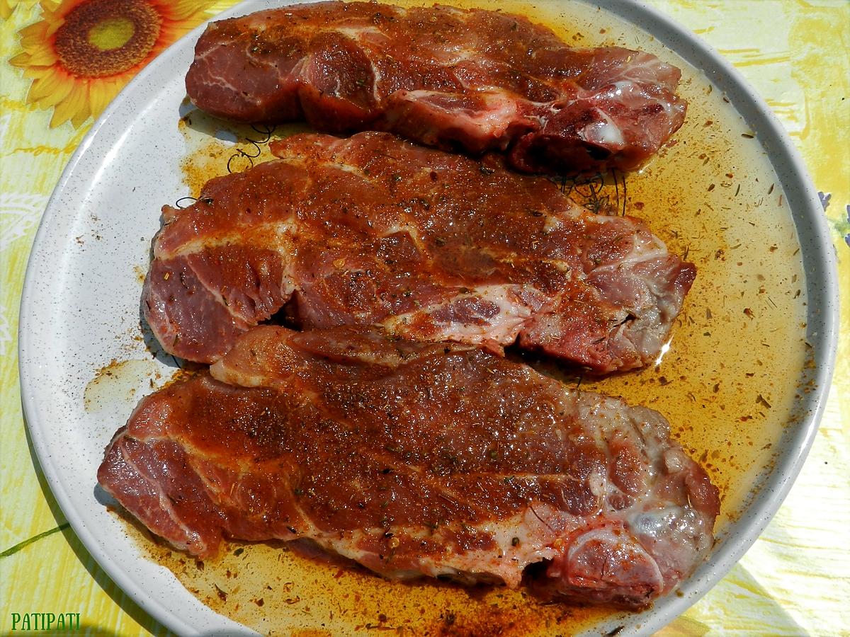 recette Côtes de porc au barbecue et sa petite marinade