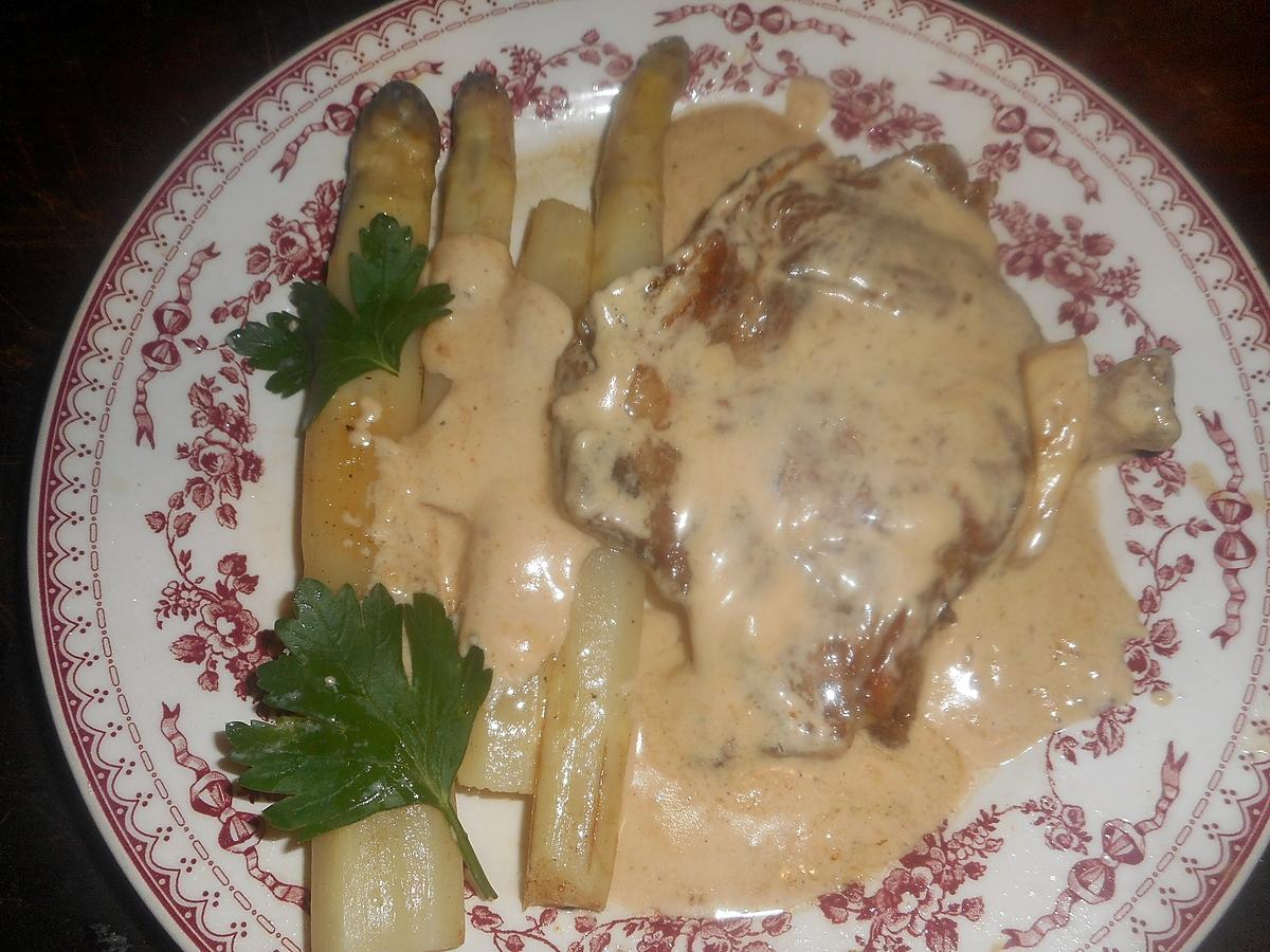 recette Cotes de veau aux asperges