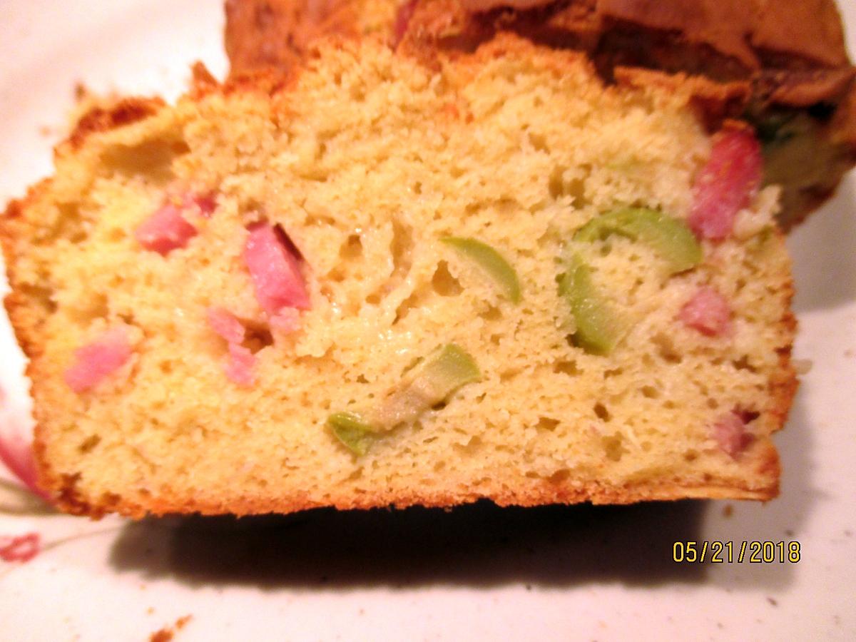 recette cake au jambon olives sans gluten